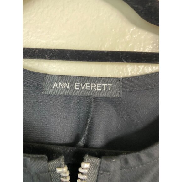 Ann Everett Asymmetrical Black Zip Front Tunic Size One Size M Grunge Streetwear - Picture 3 of 15